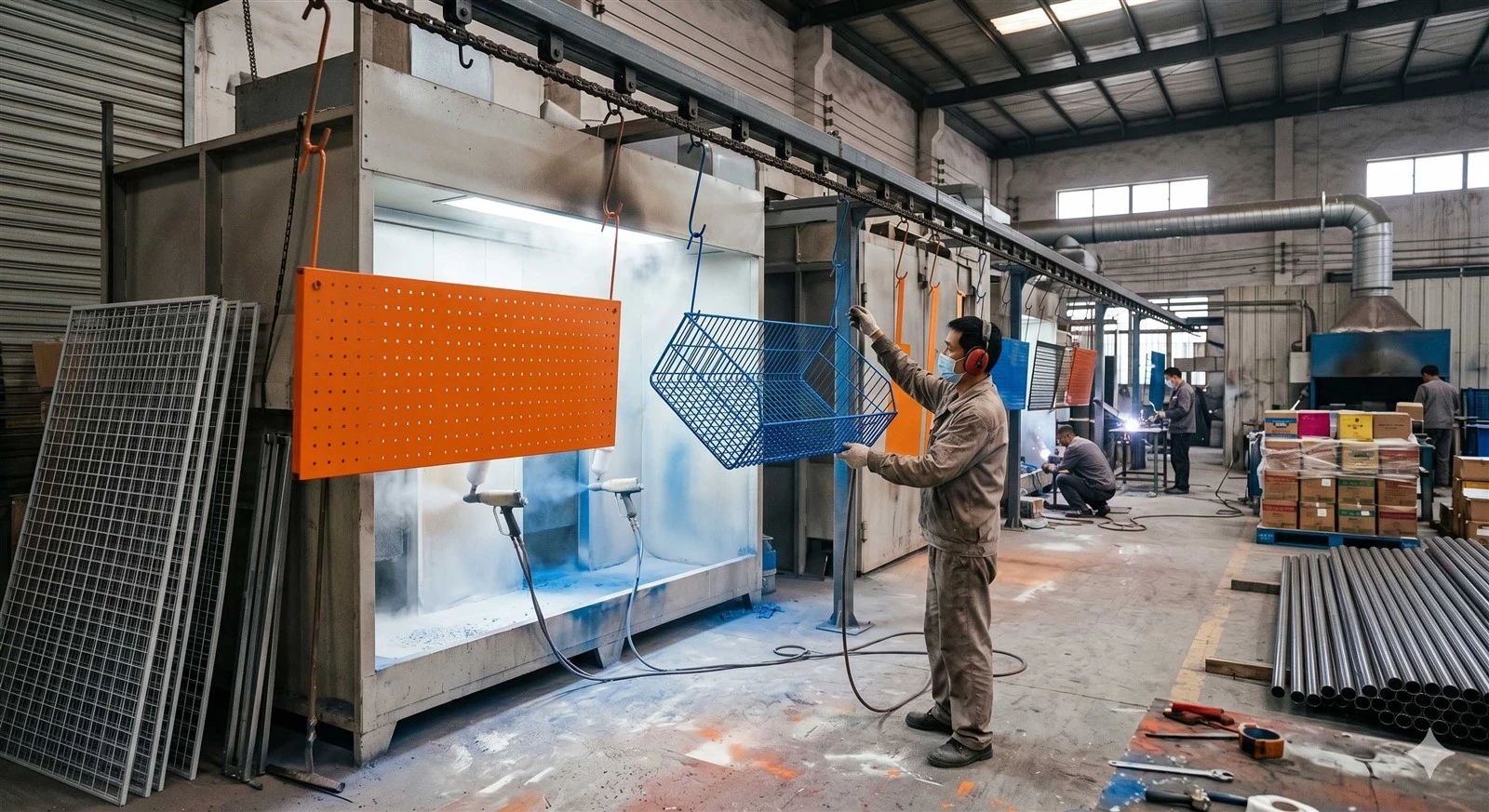 powder-coated-custom-pegboard-stand-production powder-coated-custom-pegboard-stand-production