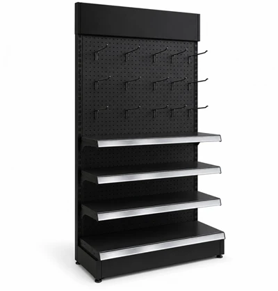 Kohandatud metallist Pegboard vitriin jaekaupluste jaoks